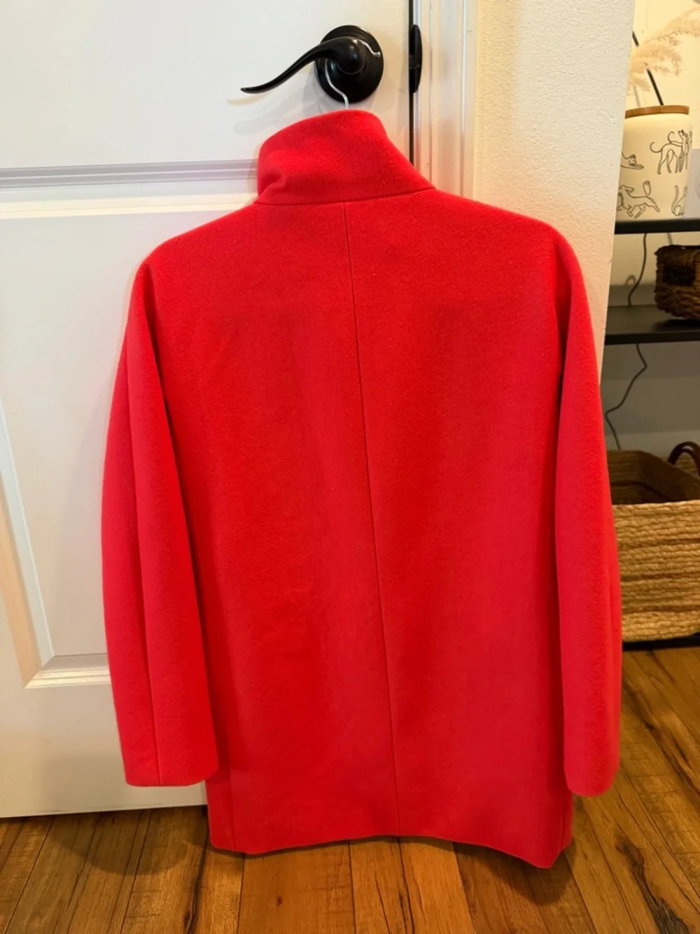 J. Crew Bright Red Wool Coat - Picture 6 of 7